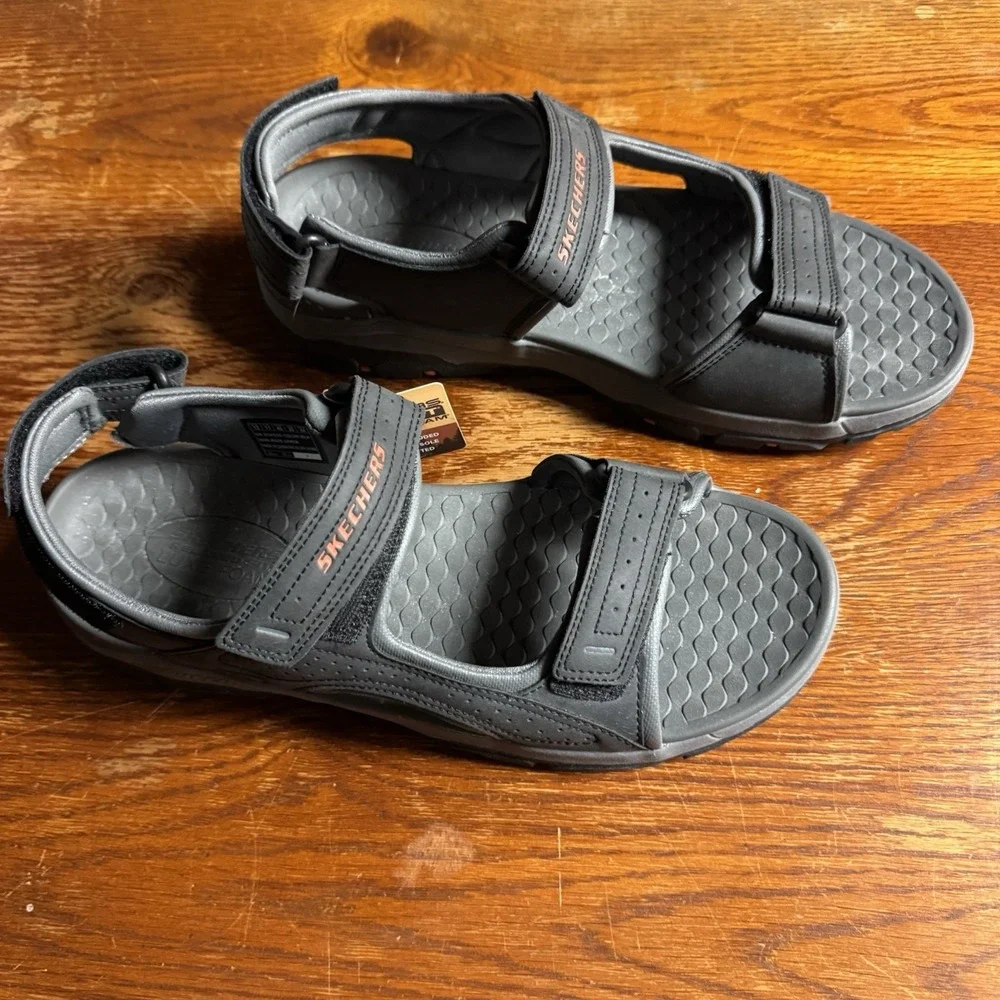 Skechers Mens Sandals‎ Size 12 Steady Grip Loop And Hook NWT
